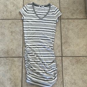 Athleta grey and white T shirt dress. Used in great condition.